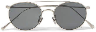 Cubitts Bemerton Round-frame Silver-tone Sunglasses