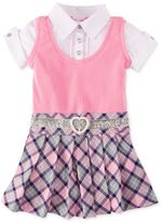 Thumbnail for your product : Nannette Little Girls' Layered Plaid Dress