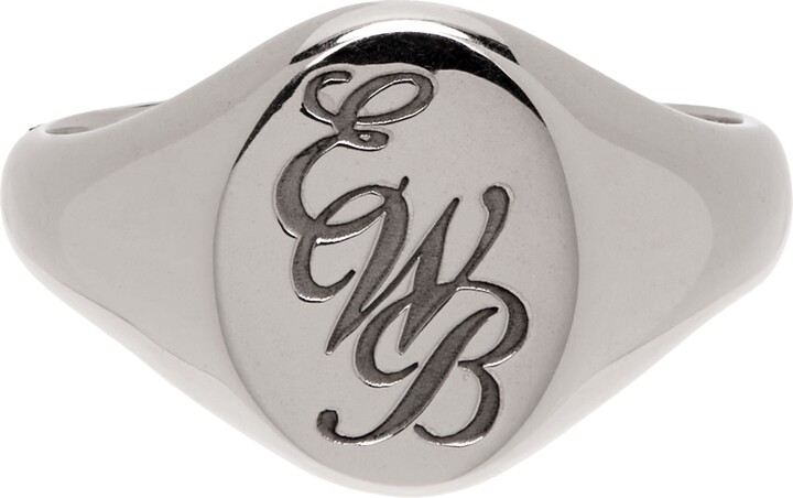 Ernest W. Baker Silver EWB Ring - ShopStyle Jewelry