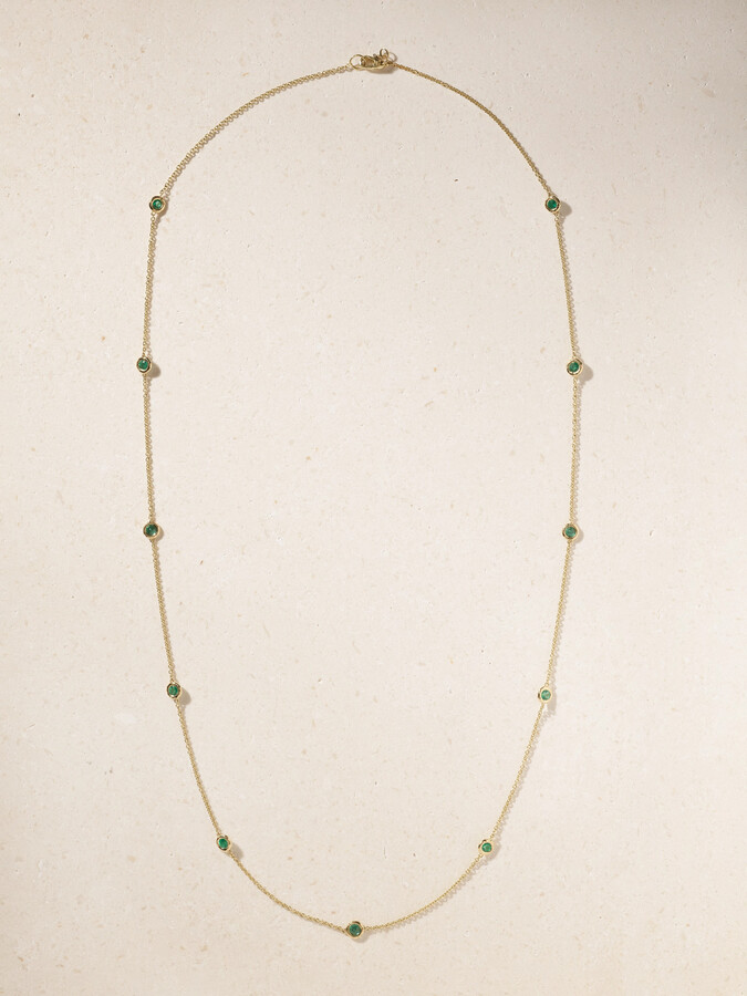 Octavia Elizabeth By The Pinch 18-karat Gold Emerald Necklace - One size