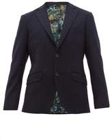 Thumbnail for your product : Etro Floral-jacquard Wool-blend Blazer - Mens - Navy