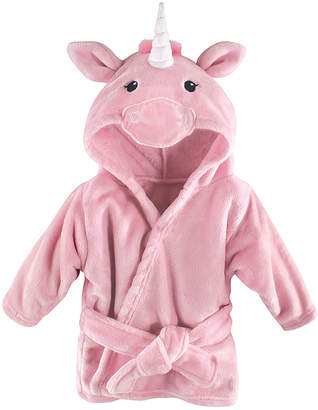 Hudson Baby Pink Unicorn Hooded Bathrobe