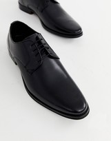 Thumbnail for your product : ASOS DESIGN DESIGN derby shoes in black leather