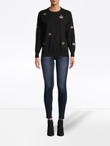 Thumbnail for your product : Nicole Miller Crown-Patch Crew-Neck Jumper