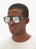 Thumbnail for your product : Gucci Rectangular Tortoiseshell-acetate Sunglasses - Silver