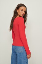 Thumbnail for your product : NA-KD Chest Detail Knitted Long Sleeve Sweater