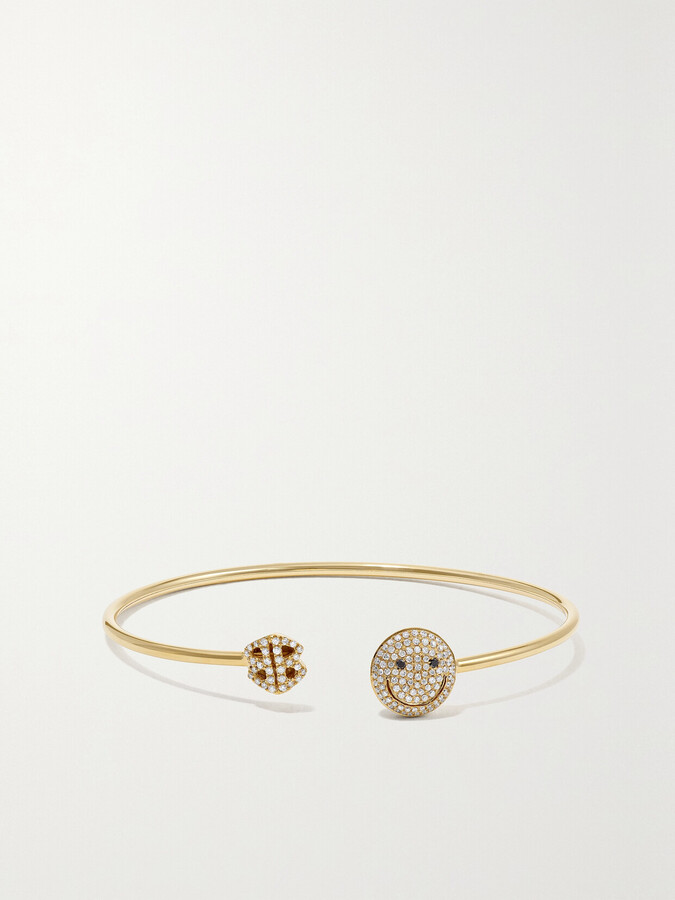 Lorraine Schwartz - 18-karat Gold Diamond Cuff - One size