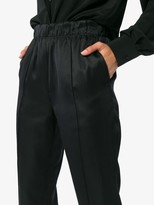 Thumbnail for your product : Helmut Lang High Waisted Silk Slim-Leg Trousers