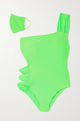 bright green swimsuit