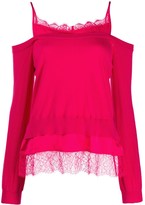 Thumbnail for your product : Twin-Set Layered Cold-Shoulder Top