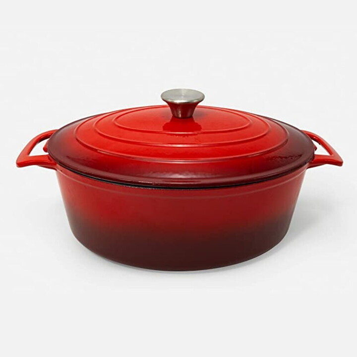 Cook Pro CookPro 6 Qt. Oval Casserole Pan w/Red Coating