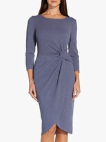Thumbnail for your product : Adrianna Papell Metallic Wrap Knee Length Dress, Steel Blue