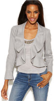 Thumbnail for your product : INC International Concepts Linen Ruffle-Front Jacket
