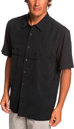 Quiksilver Waterman Men's Tahiti Palms Short Sleeve Shirt