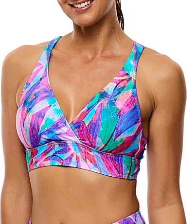 Athena Island Retreat 25 Min. Sports Bra Size Swim Top