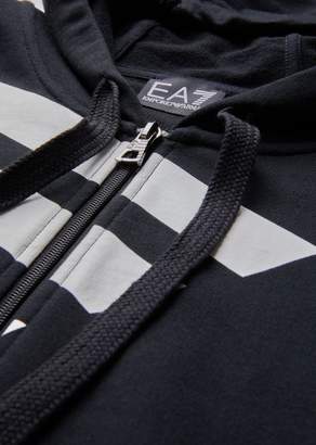 Emporio Armani Ea7 Cotton Sweatshirt With Maxi Logo Print