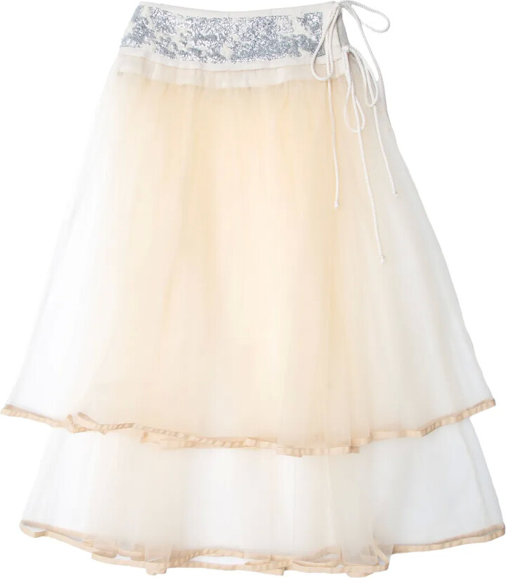 Muller of Yoshio Kubo Sequin-Embellished Tulle Skirt