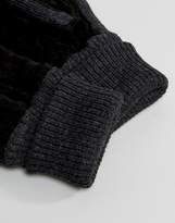 Thumbnail for your product : Aquascutum London Suede And Knit Cuffed Gloves In Black