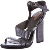 Thumbnail for your product : Reed Krakoff Embossed Ankle Strap Sandals