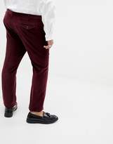 Thumbnail for your product : Twisted Tailor super skinny velvet suit pant in burgundy