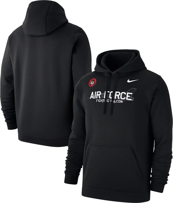 Nike Men's Black Air Force Falcons Apls Fighting Falcon Collection Club Fleece Hoodie