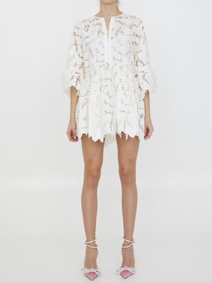 White Cotton Lace Dress | ShopStyle