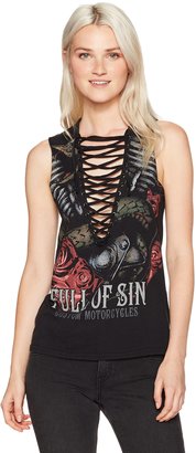 Metal Mulisha Womens Sin Muscle Tank Shirt