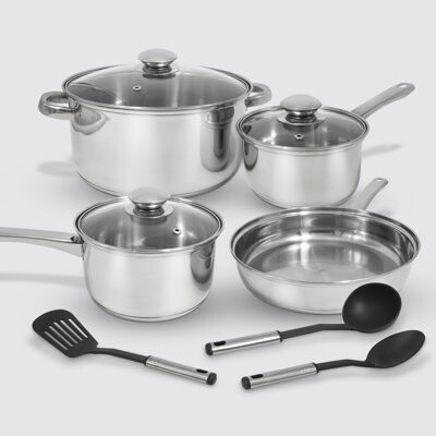 Cook Pro 10 Pieces Stainless Steel Cookware Set