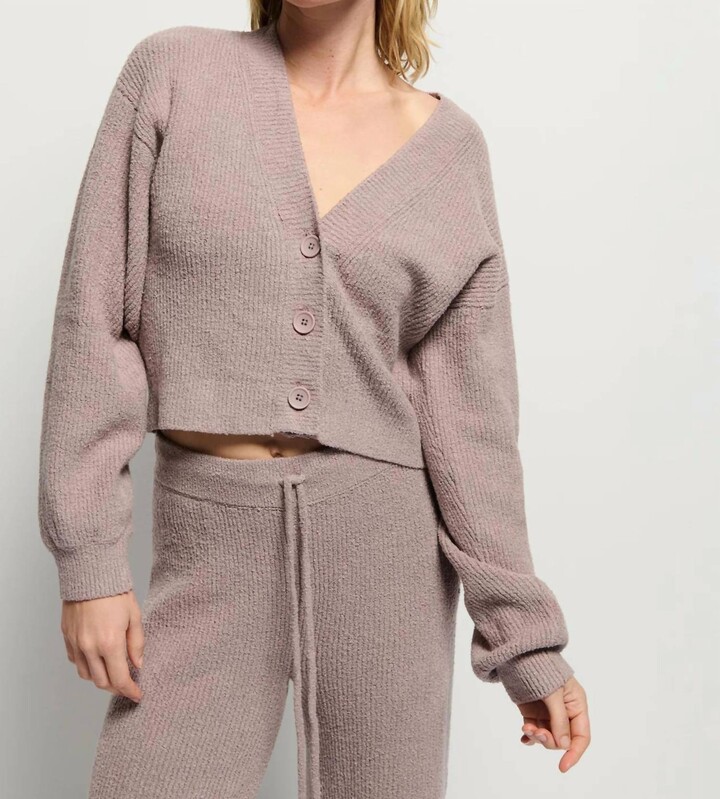 Nation Ltd. Bo Balloon Sleeve Cardigan In Whisper