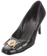 Thumbnail for your product : Gucci Patent Leather Round-Toe Pumps Black Patent Leather Round-Toe Pumps