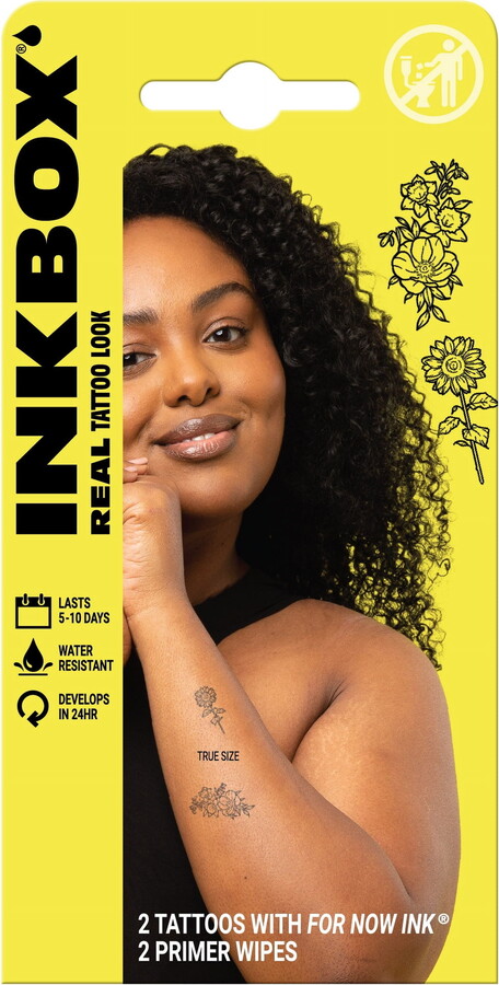 Inkbox Temporary Tattoos,Flowers, 2 Pack