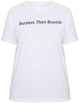 Thumbnail for your product : Asa Trad White Burpees Then Brunch Cropped T Shirt