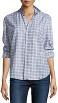 Thumbnail for your product : Frank And Eileen Eileen Check Button-Front Shirt, Blue/Heather Gray