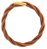 Thumbnail for your product : Hermes Leather Tornado Bangle