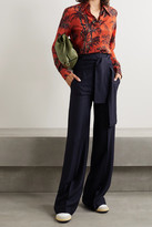 Thumbnail for your product : Bella Freud Little Prince Printed Silk Crepe De Chine Blouse - Red
