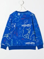 Thumbnail for your product : Kenzo Kids Animal-Print Logo-Patch Sweatshirt