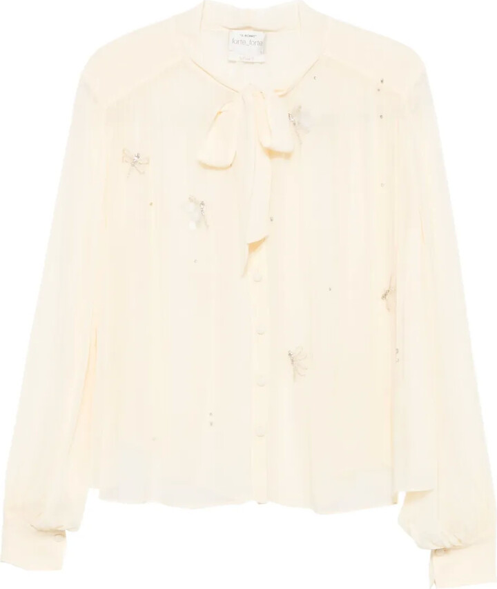 Forte Forte Embellished Bow Blouse