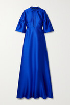 Thumbnail for your product : Reem Acra Tie-neck Mikado-piqué Gown