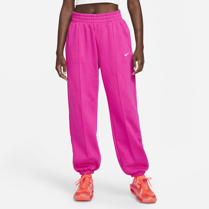 Nike Women\'s Sportswear Essential Collection Fleece Pants in Pink -  ShopStyle