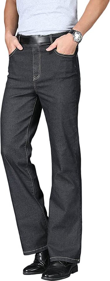 HAORUN Men Bell Bottom Jeans Slim Fit Vintage 60s 70s Flared Denim Pants -  - 32 - ShopStyle