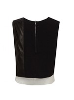 Thumbnail for your product : Alice + Olivia Lest Crop Top With Leather