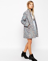 Thumbnail for your product : ASOS Swing Coat In Abstract Floral Print