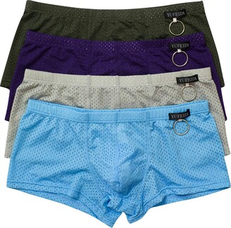 Yfd Sexy Men's T-Back Thong Underwear Bikini G-String Panties Pack of 4