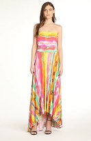Thumbnail for your product : Felicity & Coco Strapless Neon Print Maxi Dress (Nordstrom Exclusive)