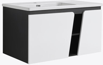 Wrought Studio 36'' Floating Wall-Mounted Bathroom Vanity With Ceramic Basin & Soft-Close Cabinet Door