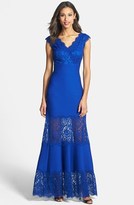 Thumbnail for your product : Tadashi Shoji V-Neck Lace Inset Gown