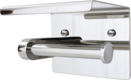 Italia Storage Series Standard Wall Mounted Toilet Paper Holder With Shelf