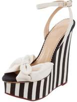 Thumbnail for your product : Charlotte Olympia platform Peep-Toe Wedges