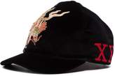 Thumbnail for your product : Gucci Black Dragon Embroidered Velvet Cap