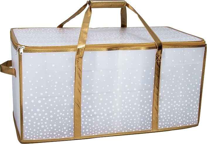 Simplify Ornament Storage Container, Plastic, Gold (9031 GOLD)